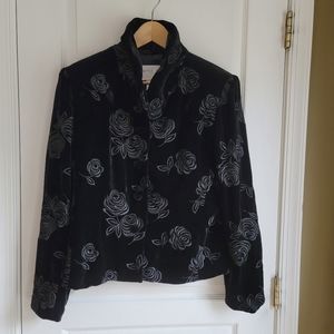 Oscar de la Renta black velvet blazer